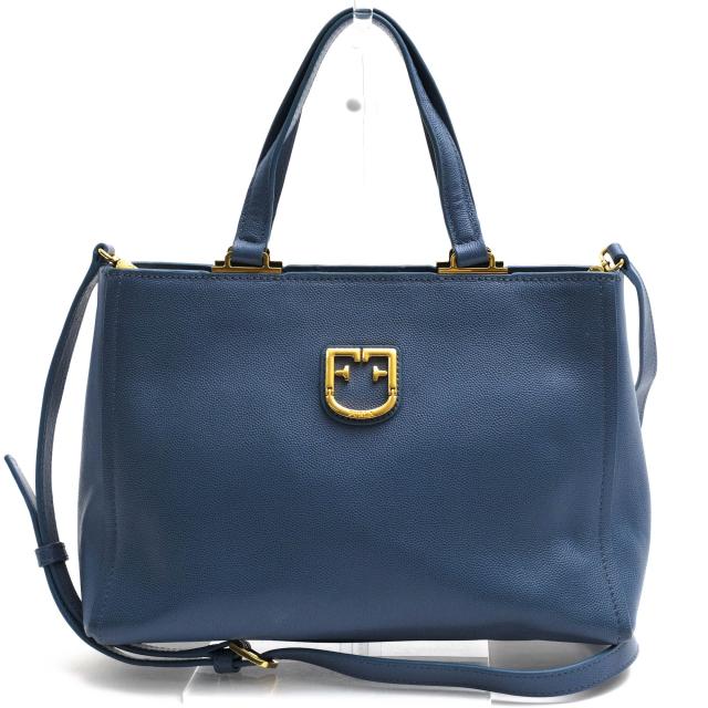 ○フルラ FURLA ラミネート加工牛床革 ハンドバッグ BELVEDERE S ベルヴェデーレ 2WAY ショルダーバッグ レディース 【中古】 中古