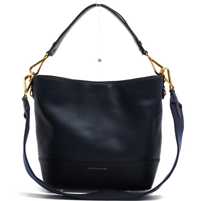 ○ポロ ラルフローレン POLO RALPH LAUREN 牛革 カーフ トートバッグ WAPOBAG05810007 Hobo S leather tote bag 2WAY ショルダーバ 中古