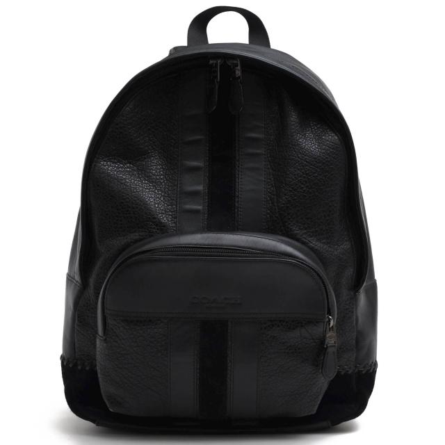 ○コーチ COACH ペブルドレザー 牛革 リュック F68996 Houston Backpack with Baseball Stitch ヒューストン バックパック ベース  中古