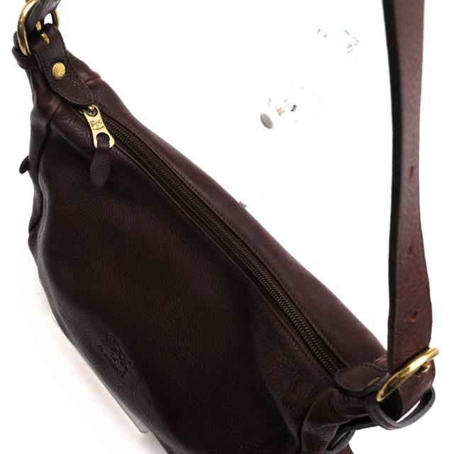 ○イルビゾンテ IL BISONTE バケッタレザー 牛革 ショルダーバッグ シボ革 シュリンクレザー ユニセックス 男女兼用 レディース 【 中古_4