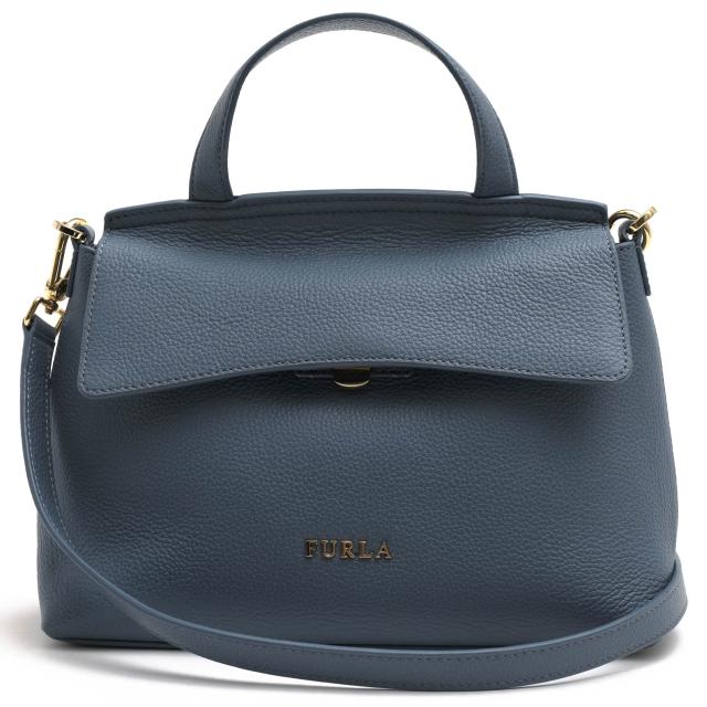 ○フルラ FURLA ペブルドレザー 牛革 ハンドバッグ NIKI S SATCHEL ニキ MG13920-BM14 サッチェルバッグ シボ革 シュリンクレザー  中古