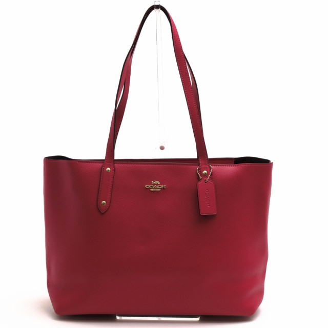 ○コーチ COACH ペブルドレザー 牛革 トートバッグ 69424 Central Tote With Zip セントラル トート ウィズ ジップ A4サイズ収納可 中古