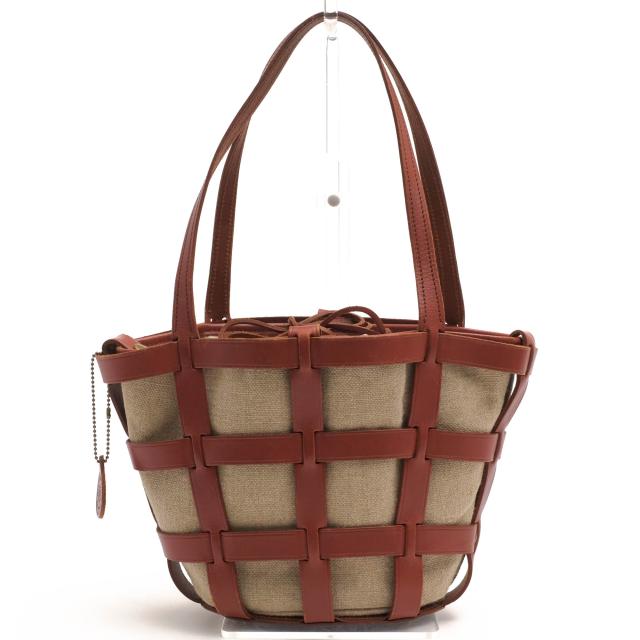 ○ジャストカンパーニュ Just Campagne  ハンドバッグ VALLEE SET truffe 巾着型 肩掛け ワンショルダーバッグ 定番 レディース 【 中古の通販は