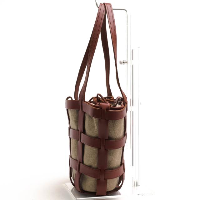 ○ジャストカンパーニュ Just Campagne ハンドバッグ VALLEE SET truffe 巾着型 肩掛け ワンショルダーバッグ 定番 レディース 【 中古_3