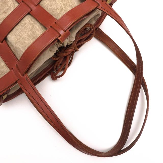 ○ジャストカンパーニュ Just Campagne ハンドバッグ VALLEE SET truffe 巾着型 肩掛け ワンショルダーバッグ 定番 レディース 【 中古_6