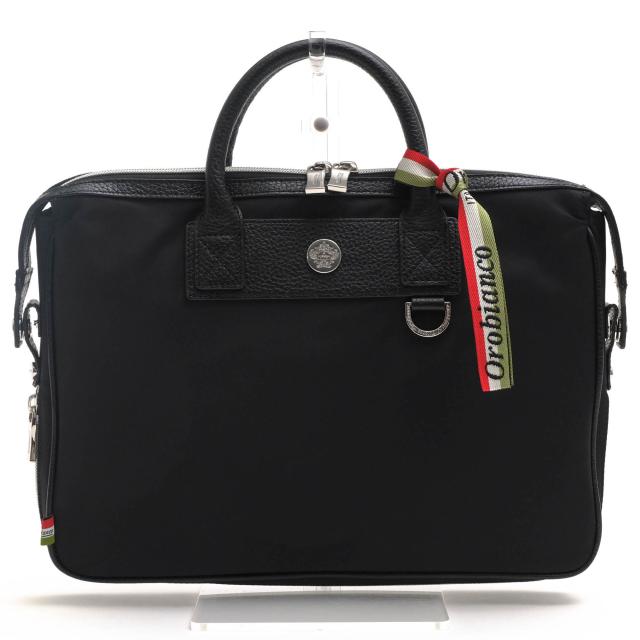 ○オロビアンコ orobianco 高密度ナイロン 牛革 ビジネスバッグ NO.92433 SCEFFALE エキスパンダブル機能 ノートPC収納可 メンズ   中古
