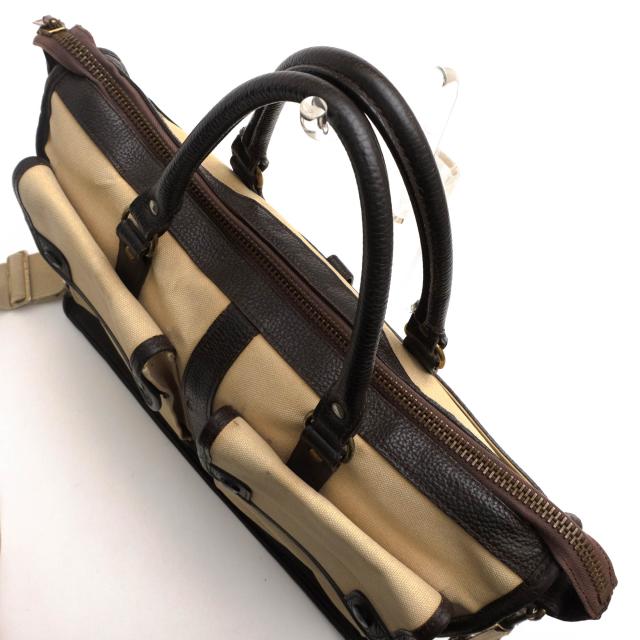 ○ポーター 吉田カバン PORTER WASTE TWICE ウエストトゥワイス別注 帆布 国産牛革 ビジネスバッグ URBAN EXPLORER 2WAY ショルダ 中古_4