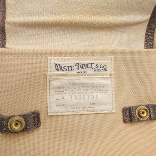○ポーター 吉田カバン PORTER WASTE TWICE ウエストトゥワイス別注 帆布 国産牛革 ビジネスバッグ URBAN EXPLORER 2WAY ショルダ 中古_8