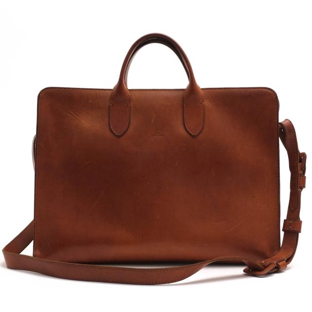 ○ゲンテン genten dan ダン 牛革 ビジネスバッグ 101762 Porta Documenti ポルタ ドクメンティ 2WAY ショルダーバッグ メンズ 【  中古