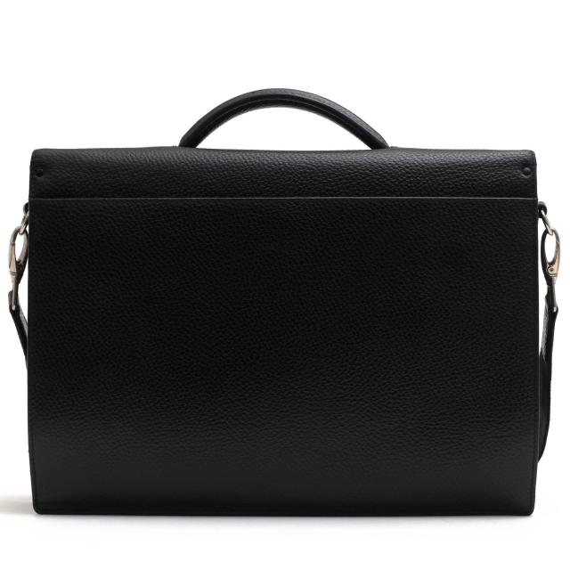 ○ゴールドファイル GOLD PFEIL ペブルドレザー 牛革 ビジネスバッグ 2WAY ショルダーバッグ シボ革 シュリンクレザー メンズ 【中 中古_1