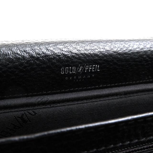 ○ゴールドファイル GOLD PFEIL ペブルドレザー 牛革 ビジネスバッグ 2WAY ショルダーバッグ シボ革 シュリンクレザー メンズ 【中 中古_8