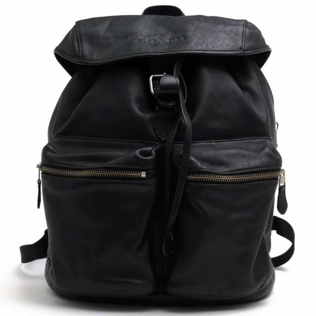 ○コーチ COACH スムースレザー 牛革 リュック F71728 RUCKSACK IN SMOOTH LEATHER シボ革 シュリンクレザー デイパック メンズ 【 中古