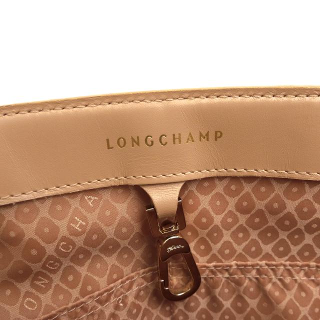 ○ロンシャン Longchamp スプリットカウハイド 牛革 ハンドバッグ
