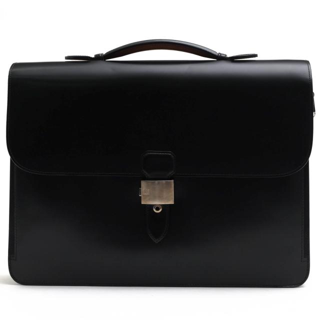 ○ダンヒル Dunhill 牛革 カーフ ビジネスバッグ Confidential Briefcase コンフィデンシャル フラップ式 メンズ 【中古】 中古