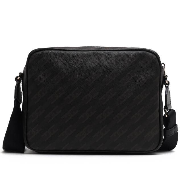 ○フルラ FURLA MAN マン アーチチェーンプリント入りコーティングファブリック 牛革 ショルダーバッグ MB00099 BX1672 COSMO S コ 中古_1