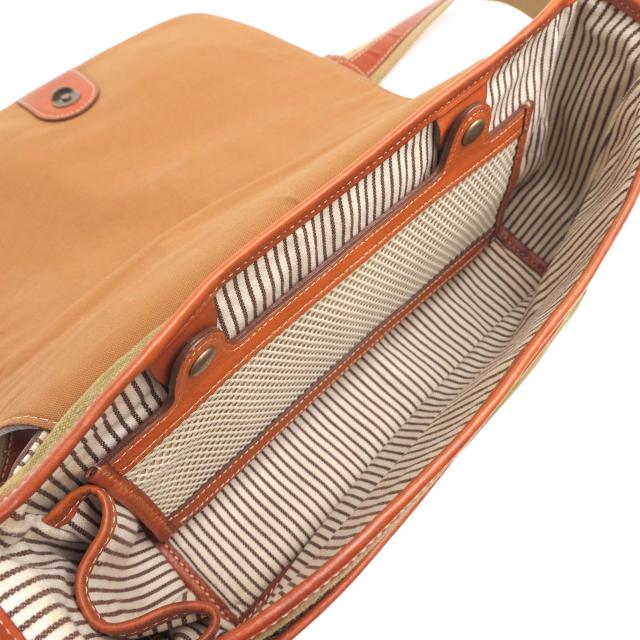 ○土屋鞄 TSUCHIYA-KABAN オイルスムースレザー コットンジュートキャンバス ショルダーバッグ カメラ散歩バッグ カメラバッグ ユ 中古_7