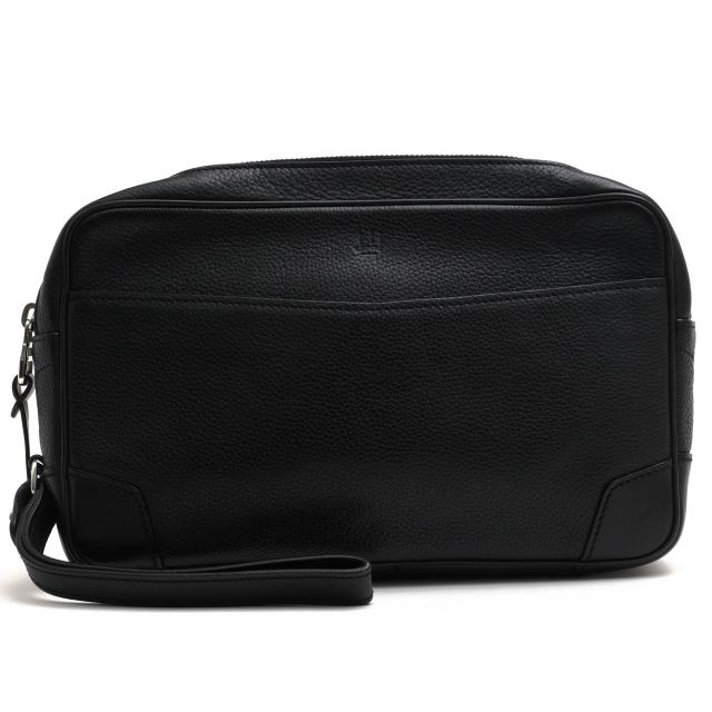 ○ダンヒル Dunhill グレイン型押しカーフスキン 牛革 セカンドバッグ/クラッチバッグ L3V390A BOSTON ボストン シボ革 シュリンク 中古