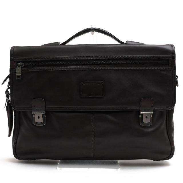 ○トゥミ TUMI ナパレザー 牛革 ビジネスバッグ 96167BH Leather Slim Flap Brief メンズ 【中古】 中古
