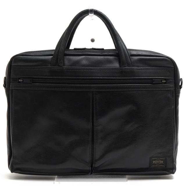○ポーター 吉田カバン PORTER 牛ステア クローム鞣し ビジネスバッグ 022-03787 AMAZE 2WAY BRIEFCASE アメイズ A4サイズ収納可   中古