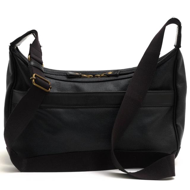 ○ポーター 吉田カバン PORTER コットンキャンバス PVC加工 牛ステア 牛革 ショルダーバッグ 038-03257 GRAVITY グラビティ クロス 中古