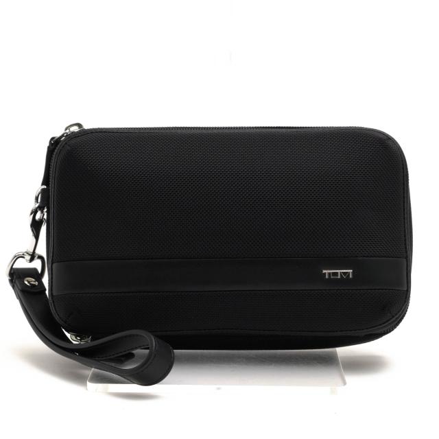 ○トゥミ TUMI バリスティックナイロン ナパレザー 牛革 セカンドバッグ/クラッチバッグ 01192294D2 ALPHA SLG Triple Zip Clutch  中古