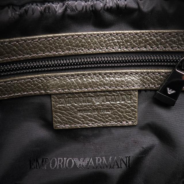 ○アルマーニ EMPORIO ARMANI ペブルドレザー 牛革 ショルダーバッグ