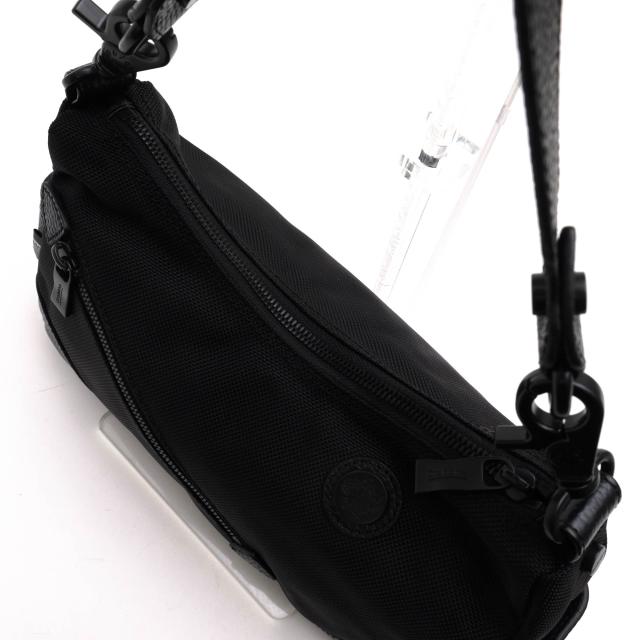 ○オロビアンコ orobianco 牛革 ショルダーバッグ 92135 SILVESTRA-G ALL BLACK リボン 定番 肩掛け ワンショルダーバッグ メンズ 中古_4