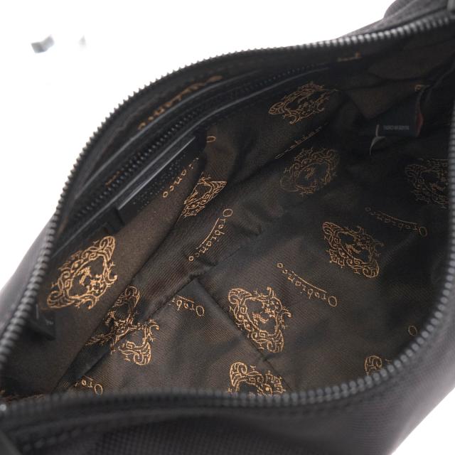 ○オロビアンコ orobianco 牛革 ショルダーバッグ 92135 SILVESTRA-G ALL BLACK リボン 定番 肩掛け ワンショルダーバッグ メンズ 中古_7
