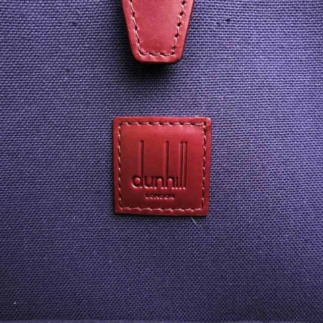 ○ダンヒル Dunhill コットンキャンバス 牛革 ビジネスバッグ L3T181N