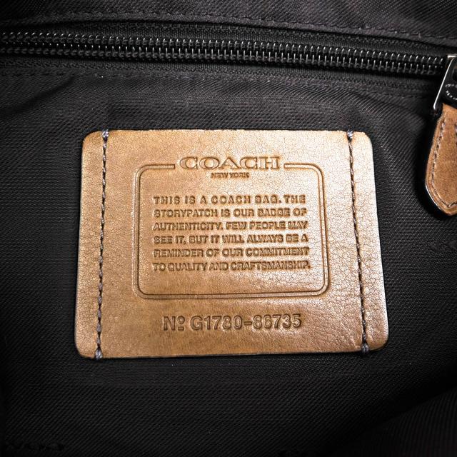 ○コーチ COACH ペブルドレザー 牛革 リュック 86735 Manhattan Backpack In Varsity Sport マンハッタン バックパック ヴァーシテ 中古