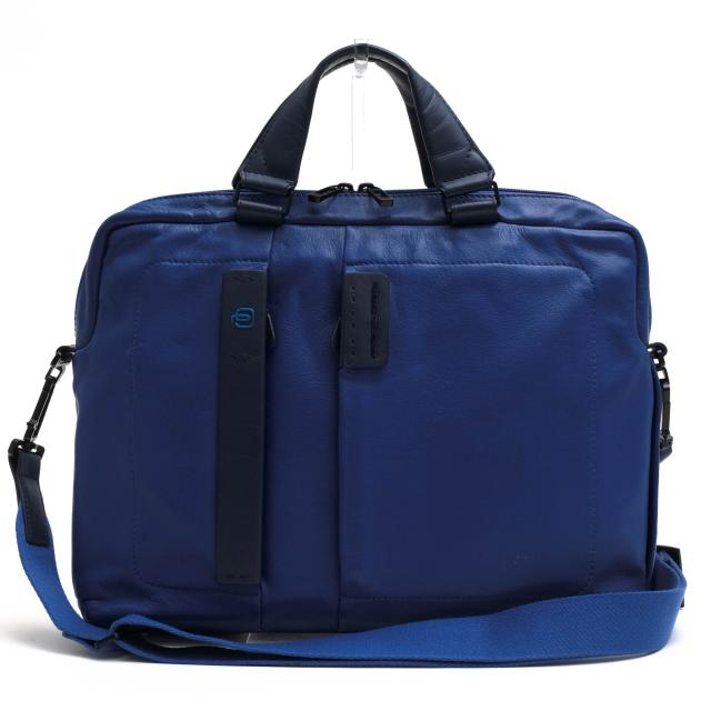 ○ピークアドロ PIQUADRO ナパレザー 牛革 ビジネスバッグ P15 collection ノートPC収納可 2WAY ショルダーバッグ メンズ 【中古】 中古