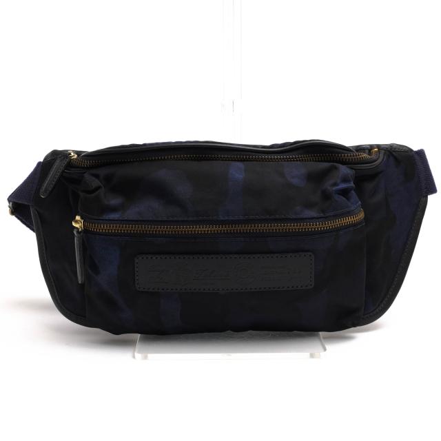 ○フェリージ Felisi リモンタナイロン バケッタレザー 牛革 ウエストバッグ 799/10/CF+A ボディバッグ 迷彩・カモフラージュ柄 定 中古