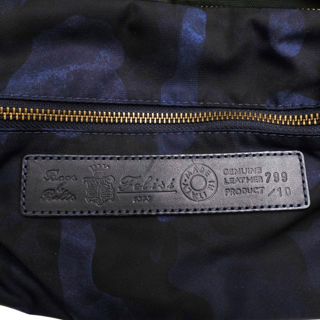 ○フェリージ Felisi リモンタナイロン バケッタレザー 牛革 ウエストバッグ 799/10/CF+A ボディバッグ 迷彩・カモフラージュ柄 定 中古