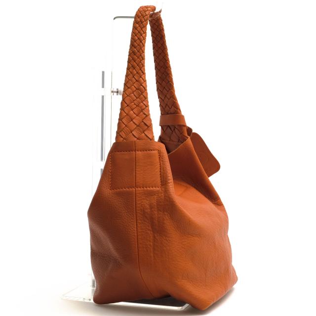 ○ヒロフ HIROFU 国産ステアレザー 牛革 ハンドバッグ CESTA チェスタ シボ革 シュリンクレザー メッシュ・イントレチャート レデ 中古_2