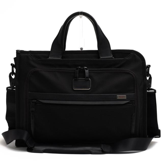 ○トゥミ TUMI バリスティックナイロン ナパレザー 牛革 ビジネスバッグ 2603110D3 ALPHA3 Slim Deluxe Portfolio スリム デラック 中古