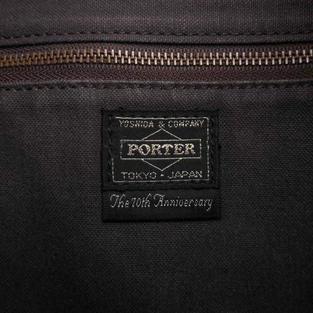 ○ポーター 吉田カバン PORTER 70周年記念 バッファロー 水牛革 ショルダーバッグ DARTS ダーツ メッセンジャーバッグ シボ革 シュ 中古_8