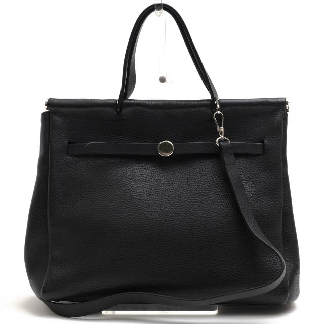 ○マウロゴヴェルナ MAURO GOVERNA 牛革 カーフ トートバッグ シボ革 シュリンクレザー フォーマルバッグ 冠婚葬祭 2WAY ショルダ  中古