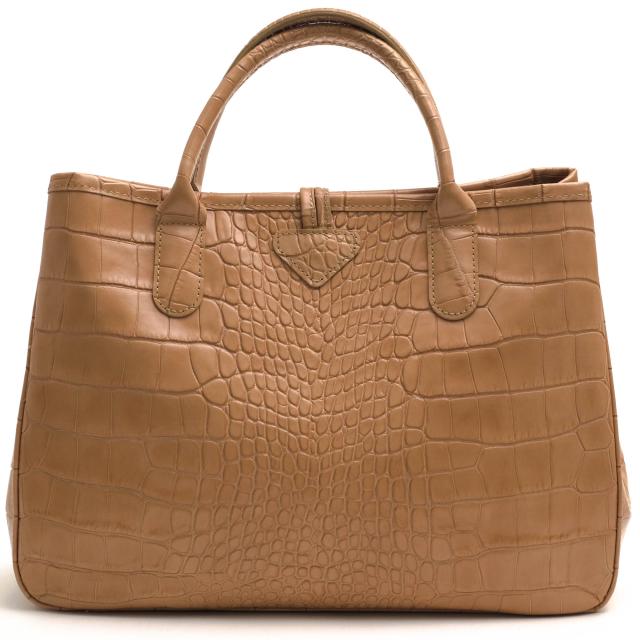 ○ロンシャン Longchamp 牛革 カウハイド トートバッグ ROSEAU CRC