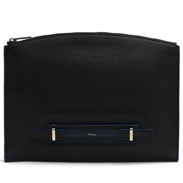 ○フルラ FURLA MAN マン 牛革 カーフ セカンドバッグ/クラッチバッグ GIOVE ジョーヴェ シボ革 シュリンクレザー メンズ 【中古】 中古