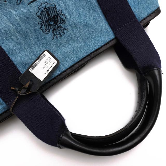 ○フェリージ Felisi 藍 INDIGO 一部牛革 トートバッグ 16/44/DW+A インディゴ染め ユニセックス 男女兼用 デニム レディース 【中 中古