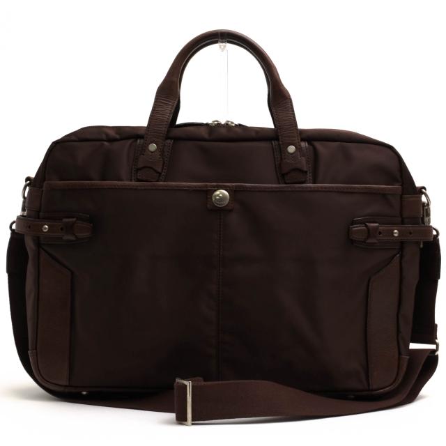 ○マスターピース master-piece コーデュラナイロン 牛革 ビジネスバッグ No.60002-n REAL-n リアル 2WAY ショルダーバッグ メンズ 中古