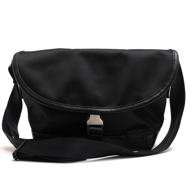 ○ポーター 吉田カバン PORTER SAC'S BAR サックスバー共同開発 ナイロンツイル PVC加工 ショルダーバッグ 383-05714 STORM ストー 中古