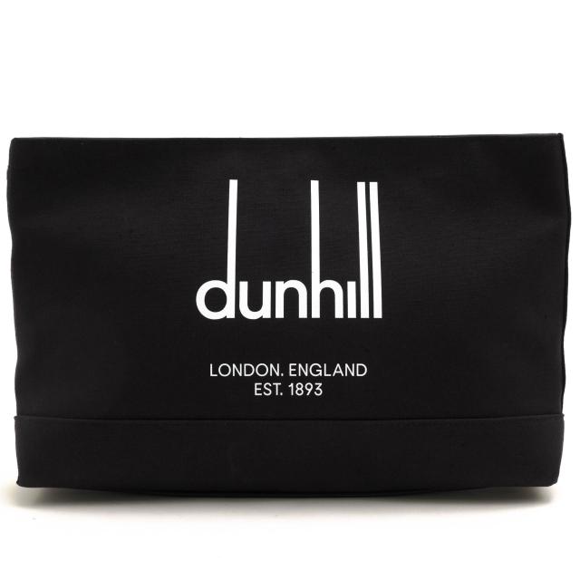 ○ダンヒル Dunhill コットンリネンブレンドキャンバス カーフ 牛革 セカンドバッグ/クラッチバッグ DU22R3919KF LEGACY CANVAS ZI 中古