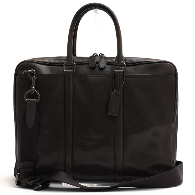 ○コーチ COACH Sport calf leather スポーツカーフ 牛革 ビジネスバッグ 24776 Metropolitan Slim Brief メトロポリタン スリム   中古