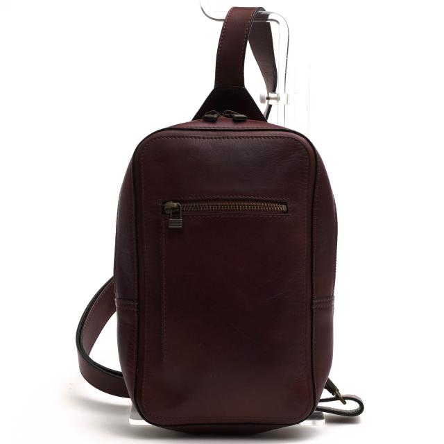 ○マザーハウス MOTHERHOUSE 牛革 ショルダーバッグ MG12800 Antique Body Bag アンティーク ボディ バッグ ボディバッグ ユニセッ 中古