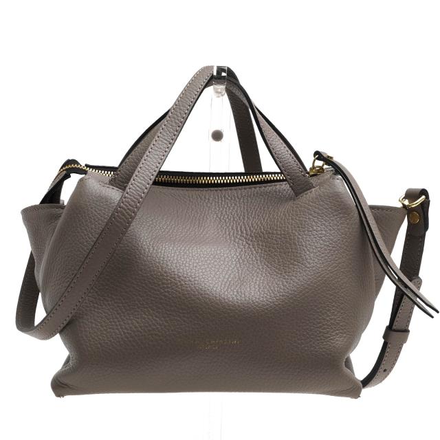 ジャンニキャリーニ GIANNICHIARINI ショルダーバッグ - レザー レッド ストラップ着脱可 バッグ ジャンニキアリーニ ハンドバッグ ショルダーバッグ 2WAY レディース