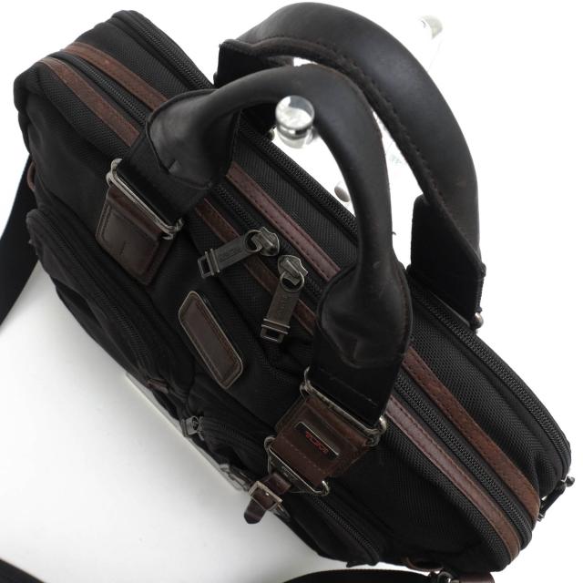 ○トゥミ TUMI FXTバリスティックナイロン ナパレザー 牛革 ビジネスバッグ 222640HKH ALPHA BRAVO ANDERSEN SLIM COMMUTER BRIEF 中古_4