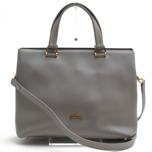 ○ロンシャン Longchamp スプリットカウハイド ハンドバッグ HONORE オノレ404 2WAY ショルダーバッグ レディース 【中古】 中古