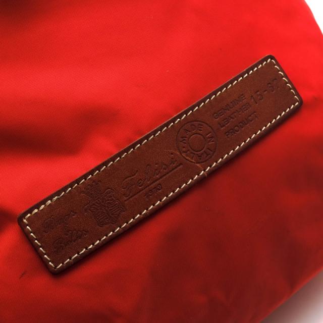 ○フェリージ Felisi 伊リモンタ社ナイロン バケッタレザー 牛革 トートバッグ 15/67/DS タッセル紐開閉 肩掛け ワンショルダーバ  中古