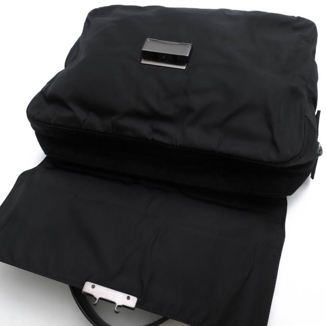 ○プラダ PRADA 伊リモンタ社ナイロン 牛革 ハンドバッグ B7496 BORSA IN TESSUTO PELLE フォーマルバッグ 冠婚葬祭 レディース 【 中古 ○プラダ PRADA 伊リモンタ社ナイロン 牛革 ハンドバッグ B7496 BORSA